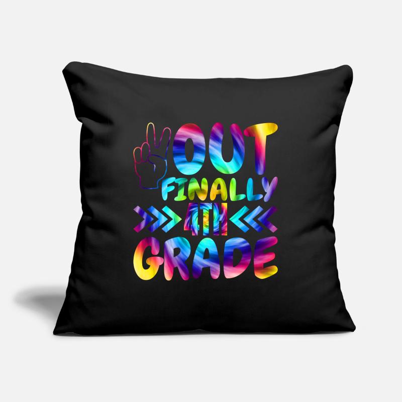 Out Finally 4th grade elementary school students Sofa pillowcase 17,3'' x 17,3'' (45 x 45 cm)