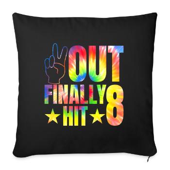 Célébration du 8e anniversaire du célébrant de 8 ans - Housse de coussin décorative 45 x 45 cm - noir - Devant
