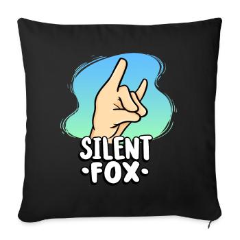 Enseignant Silent Fox pour les élèves tranquilles dans - Housse de coussin décorative 45 x 45 cm - noir - Devant