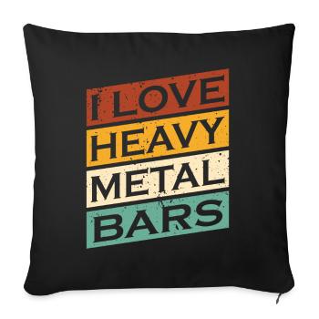 I love Heavy Metal Blacksmith Bladesmith - Sofa pillowcase 17,3'' x 17,3'' (45 x 45 cm) - black - Front