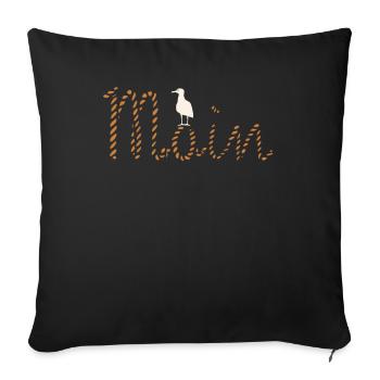 Moin ihr Spacken - Digga Spruch Meer Norddeutsch - Sofakissenbezug 45 x 45 cm - Schwarz - Vorne