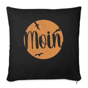 Moin ihr Spacken - Digga Spruch Meer Norddeutsch - Sofakissenbezug 45 x 45 cm - Schwarz - Vorne