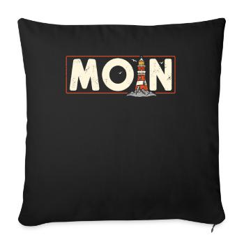 Moin ihr Spacken - Digga Spruch Meer Norddeutsch - Sofakissenbezug 45 x 45 cm - Schwarz - Vorne