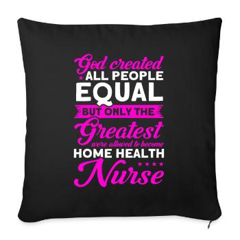 Health Assistance Home Nursing Nurse - Sofa pillowcase 17,3'' x 17,3'' (45 x 45 cm) - black - Front