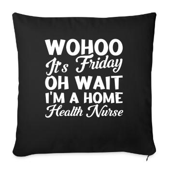 Health Assistance Home Nursing Nurse - Sofa pillowcase 17,3'' x 17,3'' (45 x 45 cm) - black - Front