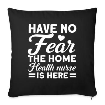Health Assistance Home Nursing Nurse - Sofa pillowcase 17,3'' x 17,3'' (45 x 45 cm) - black - Front