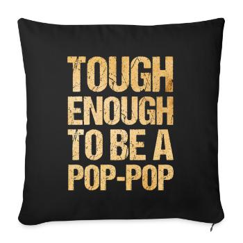 Pop-Pop Grandpa Grandfather Grandfather - Sofa pillowcase 17,3'' x 17,3'' (45 x 45 cm) - black - Front