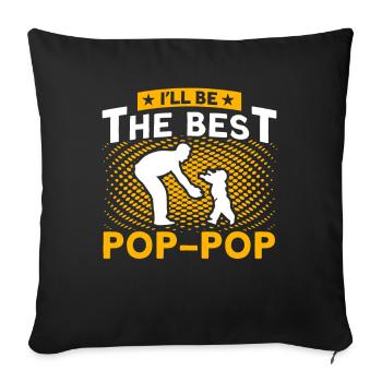 Pop-Pop Grandpa Grandfather Grandfather - Sofa pillowcase 17,3'' x 17,3'' (45 x 45 cm) - black - Front