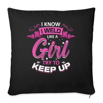 Cadeaux de soudeurs, chemise de soudeur drôle, soudage - Housse de coussin décorative 45 x 45 cm - noir - Devant