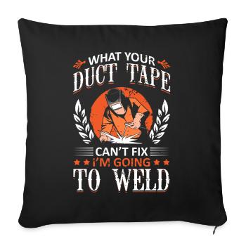 Welders Gifts, Funny Welder Welder Shirt, Welding - Sofa pillowcase 17,3'' x 17,3'' (45 x 45 cm) - black - Front