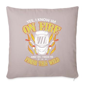 Welders Gifts, Funny Welder Welder Shirt, Welding - Sofa pillowcase 17,3'' x 17,3'' (45 x 45 cm) - light taupe - Front