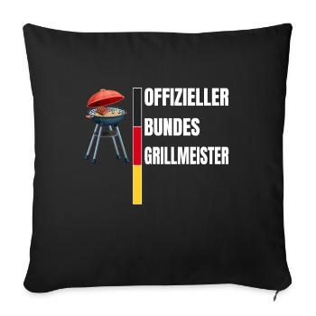 Grillmaster grill & barbecue fédéral officiel - Housse de coussin décorative 45 x 45 cm - noir - Devant