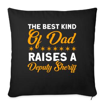 Papa Assistant Sheriff Papa Father - Sofa pillowcase 17,3'' x 17,3'' (45 x 45 cm) - black - Front