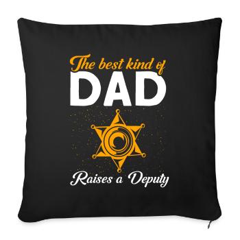 Papa Assistant Sheriff Papa Father - Sofa pillowcase 17,3'' x 17,3'' (45 x 45 cm) - black - Front