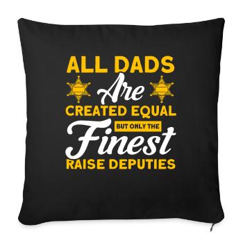 Bester Papa Hilfssheriff Papa Vater - Sofakissenbezug 45 x 45 cm - Schwarz - Vorne