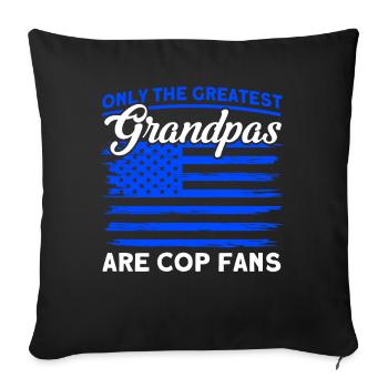 Amerikanisch Polizei Polizei Großvater - Sofakissenbezug 45 x 45 cm - Schwarz - Vorne