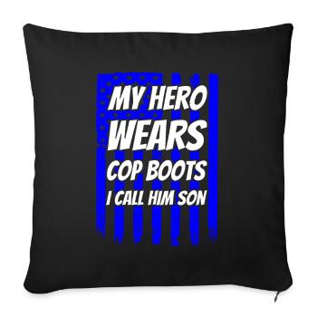 American Police Police Grandfather - Sofa pillowcase 17,3'' x 17,3'' (45 x 45 cm) - black - Front