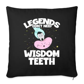 Wisdom Teeth Wisdom Tooth Patient Dentist - Sofa pillowcase 17,3'' x 17,3'' (45 x 45 cm) - black - Front