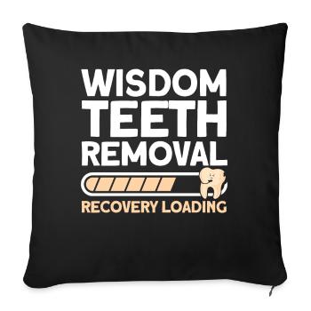 Wisdom Teeth Wisdom Tooth Patient Dentist - Sofa pillowcase 17,3'' x 17,3'' (45 x 45 cm) - black - Front