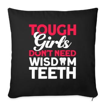Wisdom Teeth Wisdom Tooth Patient Dentist - Sofa pillowcase 17,3'' x 17,3'' (45 x 45 cm) - black - Front