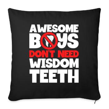 Wisdom Teeth Wisdom Tooth Patient Dentist - Sofa pillowcase 17,3'' x 17,3'' (45 x 45 cm) - black - Front