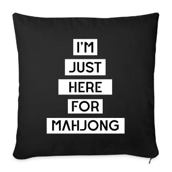 Lustige Mahjong-| Mahjong-Legende | Mahjong-Spieler - Sofakissenbezug 45 x 45 cm - Schwarz - Vorne