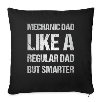 Klug Père Mécanicien Père Famille - Housse de coussin décorative 45 x 45 cm - noir - Devant
