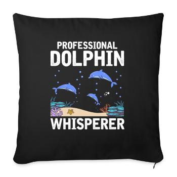 Professional Dolphin Whisperer Zooologist Sea Oze - Sofa pillowcase 17,3'' x 17,3'' (45 x 45 cm) - black - Front