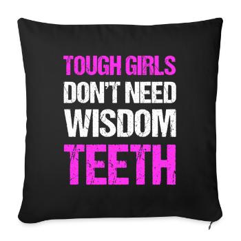 Wisdom Teeth Wisdom Tooth Patient Dentist - Sofa pillowcase 17,3'' x 17,3'' (45 x 45 cm) - black - Front