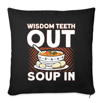 Wisdom Teeth Wisdom Tooth Patient Dentist - Sofa pillowcase 17,3'' x 17,3'' (45 x 45 cm) - black - Front