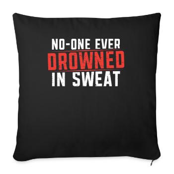 Personne ne s’est jamais noyé dans la sueur Runner - Housse de coussin décorative 45 x 45 cm - noir - Devant