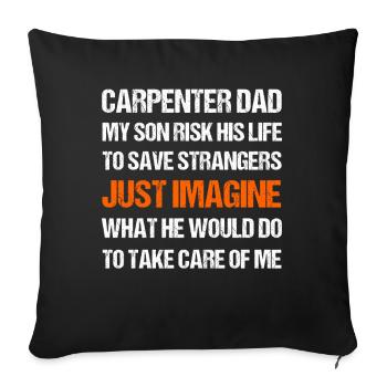 Fils Père Zimmermann Père Famille - Housse de coussin décorative 45 x 45 cm - noir - Devant