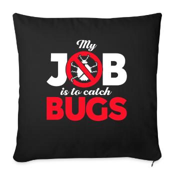 QA Engineer QA Tester Software Tester - Sofa pillowcase 17,3'' x 17,3'' (45 x 45 cm) - black - Front