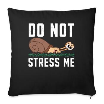 Don't make me Stress Runner Marathon clothing - Sofa pillowcase 17,3'' x 17,3'' (45 x 45 cm) - black - Front
