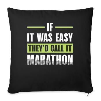 Xxxx Vêtements de marathon de coureur - Housse de coussin décorative 45 x 45 cm - noir - Devant