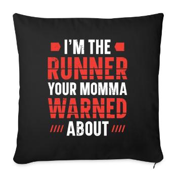 Xxxx Vêtements de marathon de coureur - Housse de coussin décorative 45 x 45 cm - noir - Devant