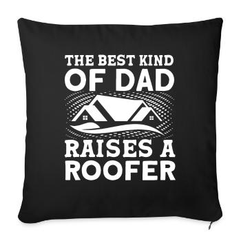 Meilleur gentil Père Couvreur Père Famille - Housse de coussin décorative 45 x 45 cm - noir - Devant