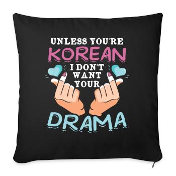 Unless you are Korean, then I want - Sofa pillowcase 17,3'' x 17,3'' (45 x 45 cm) - black - Front