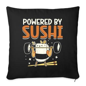 Propulsé par Sushi Lovers Japan Japanese - Housse de coussin décorative 45 x 45 cm - noir - Devant