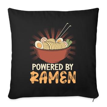 Propulsé par Ramen Lover Japan Japanese Food - Housse de coussin décorative 45 x 45 cm - noir - Devant