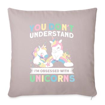 Besessen Drache Einhorn Einhorn Liebhaber - Sofakissenbezug 45 x 45 cm - helles Taupe - Vorne