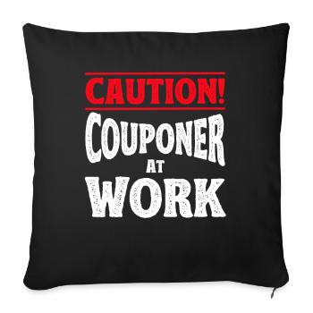 Coupon Shopper Discount Couponer Vente à prix réduit - Housse de coussin décorative 45 x 45 cm - noir - Devant