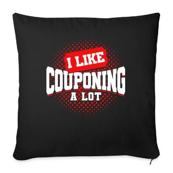 Coupon Shopper Discount Couponer Discount Sale - Sofa pillowcase 17,3'' x 17,3'' (45 x 45 cm) - black - Front