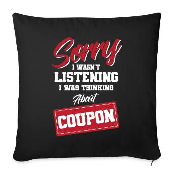 Coupon Shopper Discount Couponer Vente à prix réduit - Housse de coussin décorative 45 x 45 cm - noir - Devant