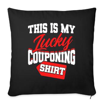 Coupon Shopper Discount Couponer Vente à prix réduit - Housse de coussin décorative 45 x 45 cm - noir - Devant