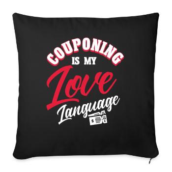 Coupon Shopper Discount Couponer Vente à prix réduit - Housse de coussin décorative 45 x 45 cm - noir - Devant