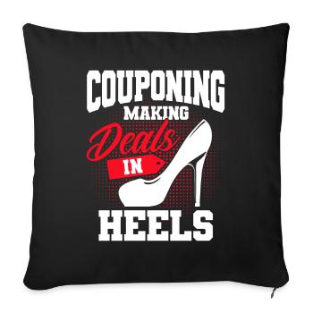 Coupon Shopper Discount Couponer Discount Sale - Sofa pillowcase 17,3'' x 17,3'' (45 x 45 cm) - black - Front