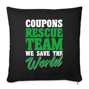 Coupon Shopper Discount Couponer Vente à prix réduit - Housse de coussin décorative 45 x 45 cm - noir - Devant