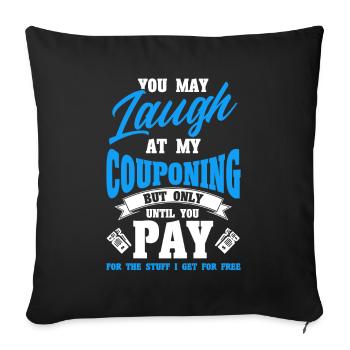 Coupon Shopper Discount Couponer Vente à prix réduit - Housse de coussin décorative 45 x 45 cm - noir - Devant