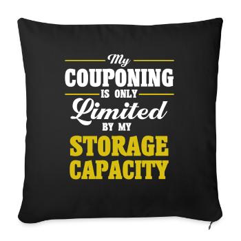 Coupon Shopper Discount Couponer Vente à prix réduit - Housse de coussin décorative 45 x 45 cm - noir - Devant
